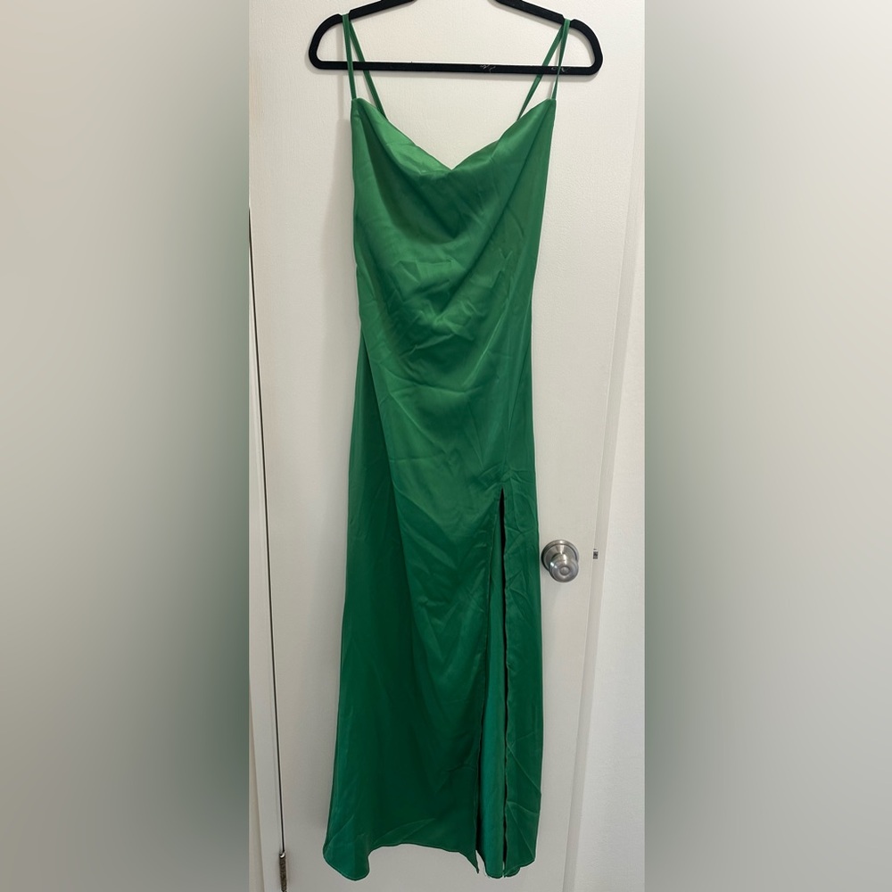 Commense silk green dress size small